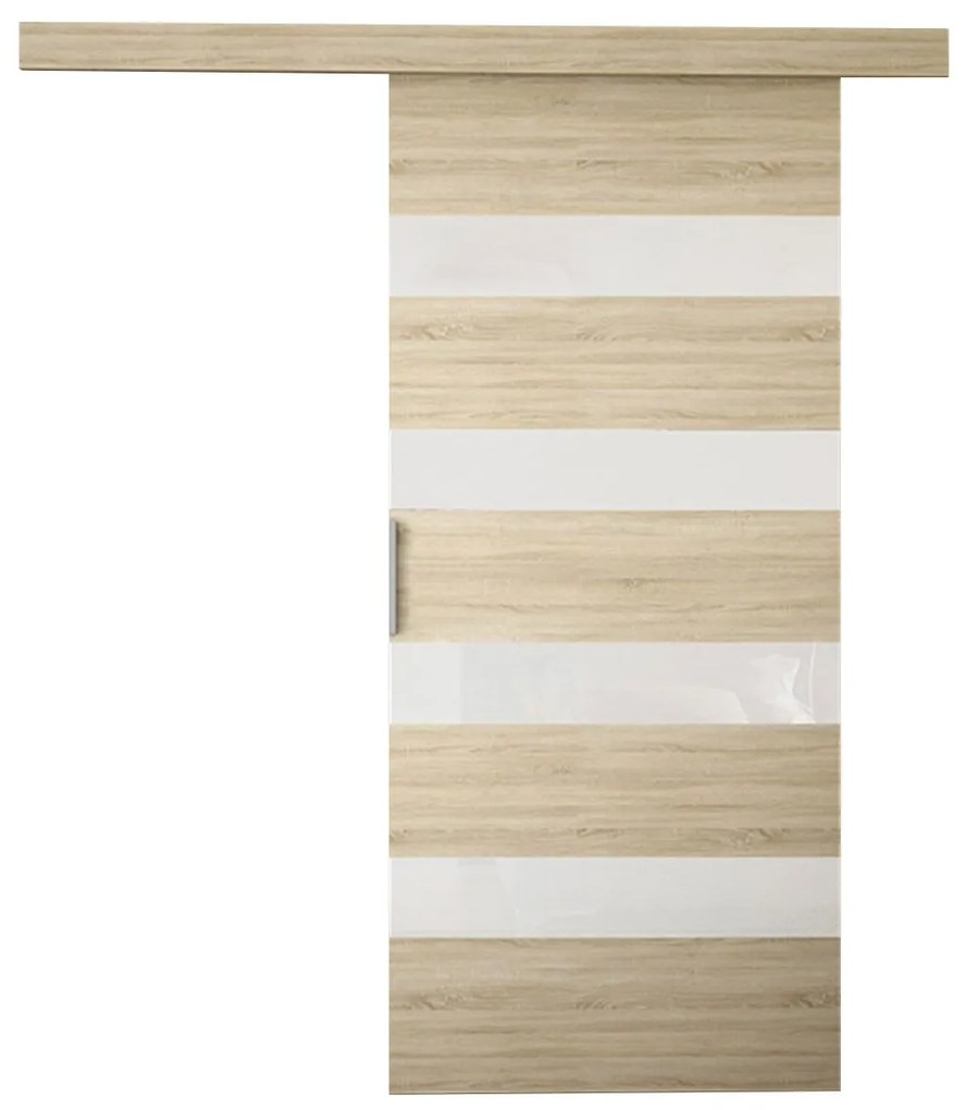 Interiérové posuvné dvere Opera 90 V, Farby: kašmír / čierny lacobel