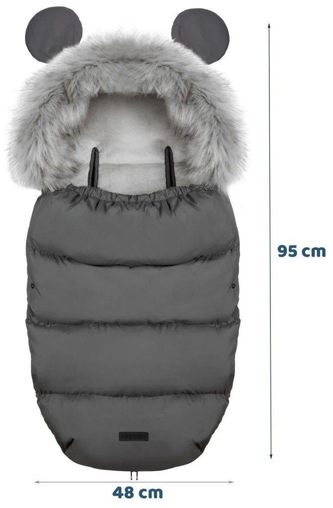 Spací vak do kočíka Elmi Ricokids - tmavosivý