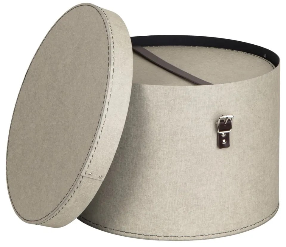 Béžové kartónové úložné boxy v súprave 2 ks s vekom ø 37,5x25 cm Rut Canvas Paper Laminate – Bigso