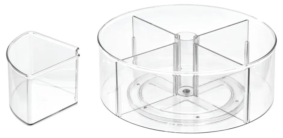 Okrúhly transparentný úložný box iDesign The Home Edit, Ø 29 cm