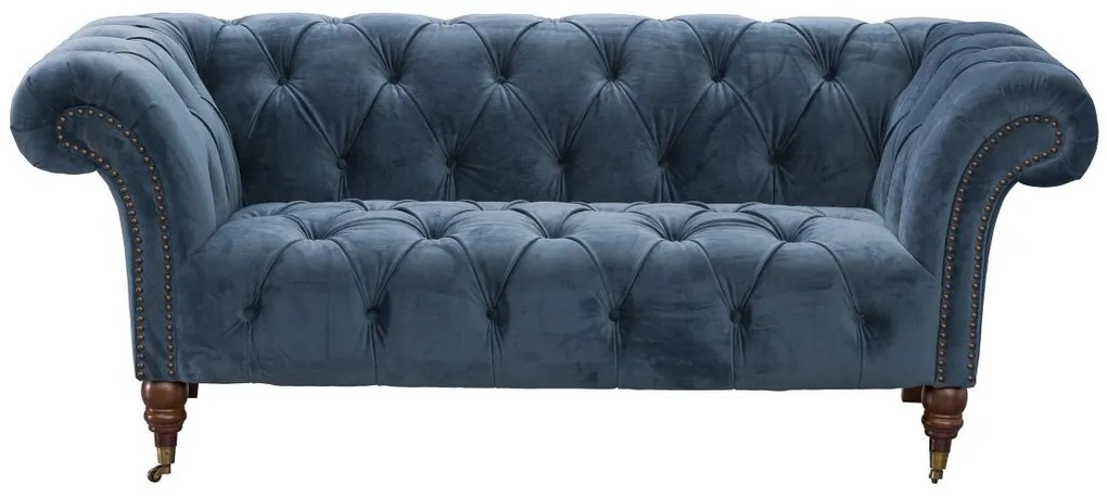 Pohovka Chesterfield Glamour Velvet Midnight pre 2 osoby