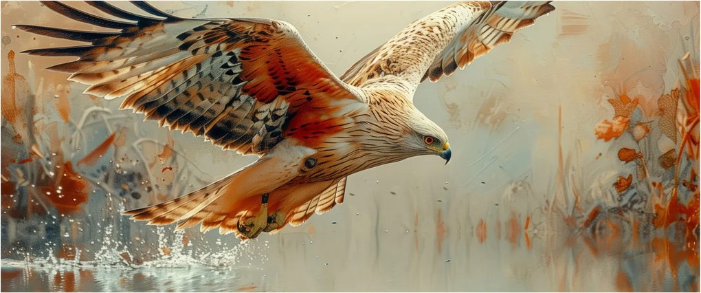 Obraz - Dravý vták (120x50 cm)