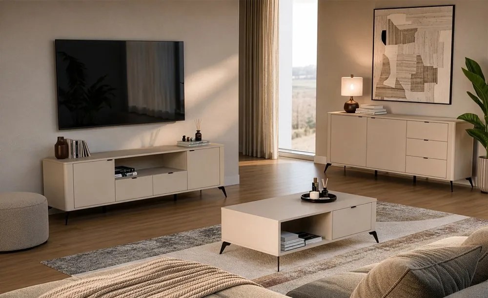 Komoda Cordoba 2D3S 183 cm kašmír