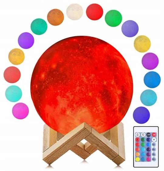 ISO 9510 Lampička farebný Mesiac 15cm, 16 farieb