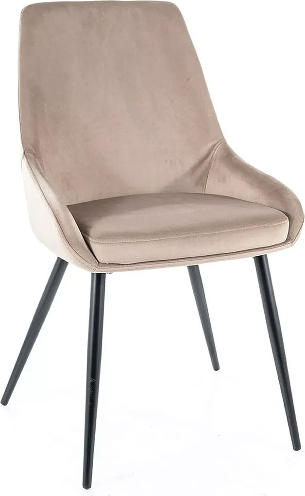 SI Stolička Cobe Velvet tmavá béžová
