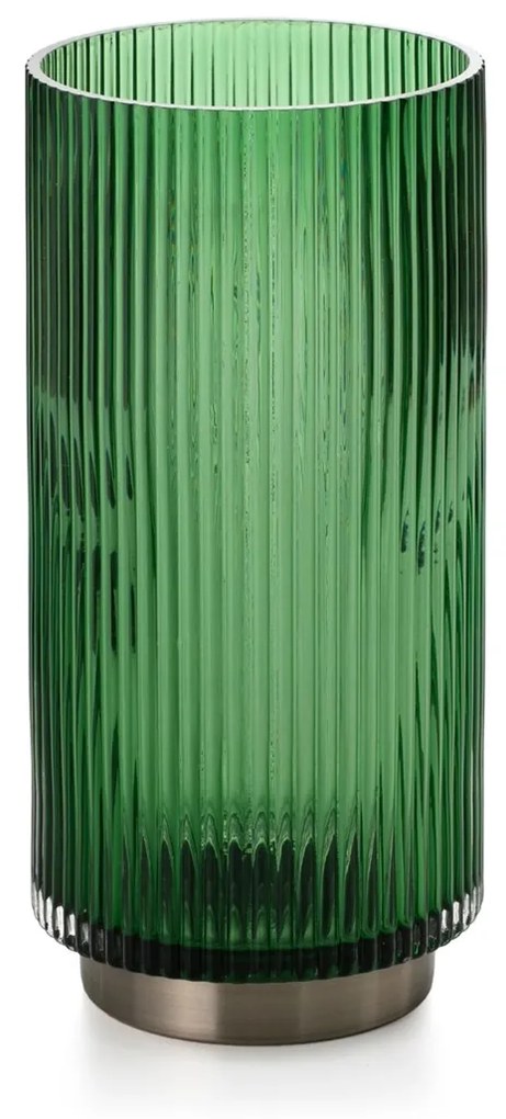 Váza AmeliaHome GALLO 25,5 cm fľaškovo zelená, velikost 12x12x25.5cm