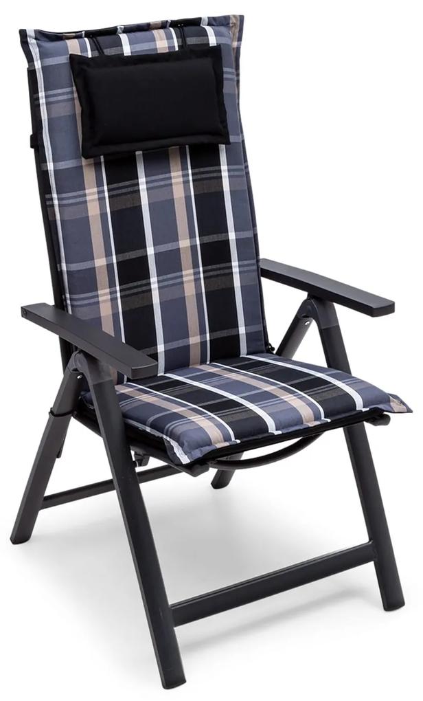 Elbe, čalúnená podložka, podložka na stoličku, podložka na vyššie polohovacie kreslo, na záhradnú stoličku, Dralon, 50 × 120 × 8 cm, 2 x podložka