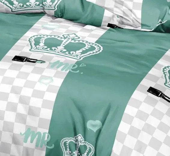 Obliečky CROWN GREEN 7-dielna sada 140x200 cm