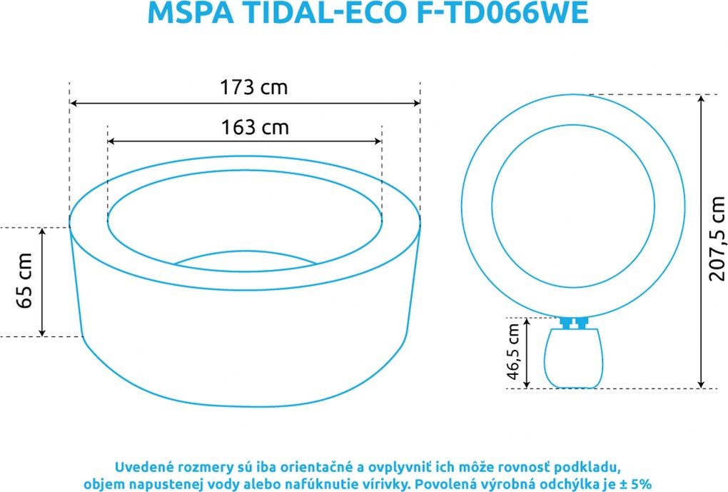 Mspa | Bazén vírivý MSPA TIDAL-ECO F-TD066WE | 11400306