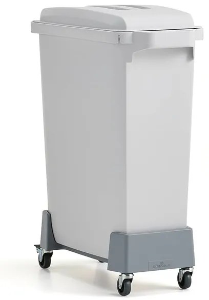 Set OLIVER, 1x60 L odpadkový kôš + šedé veko + vozík