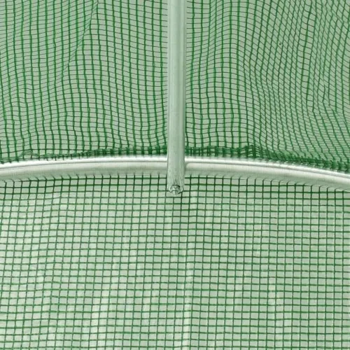 vidaXL Skleník s oceľovými základmi 4,5 m² 300x150x200 cm-