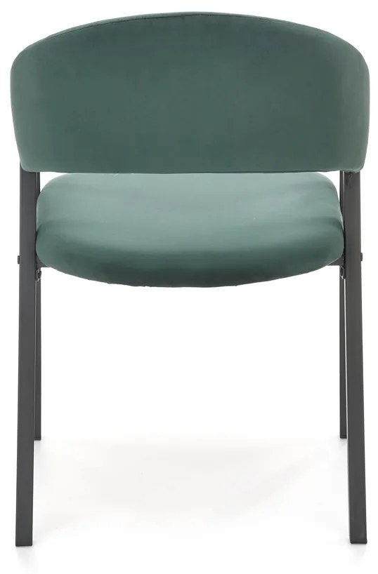 Jedálenská stolička K473 - tmavozelená / čierna