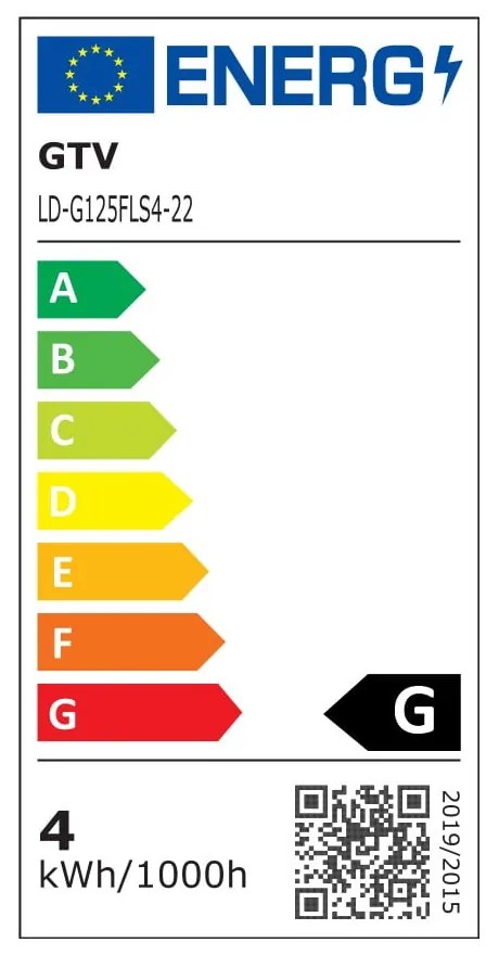 Teplá biela filamentová stmievateľná žiarovka E27, 4 W – GTV