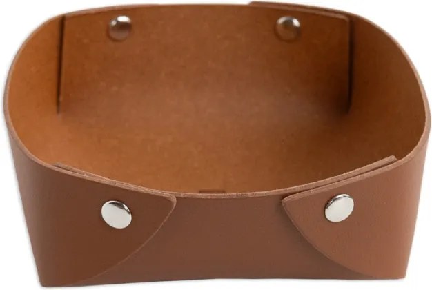 Odkladacia miska z pravej kože Rove, malá / hnedá