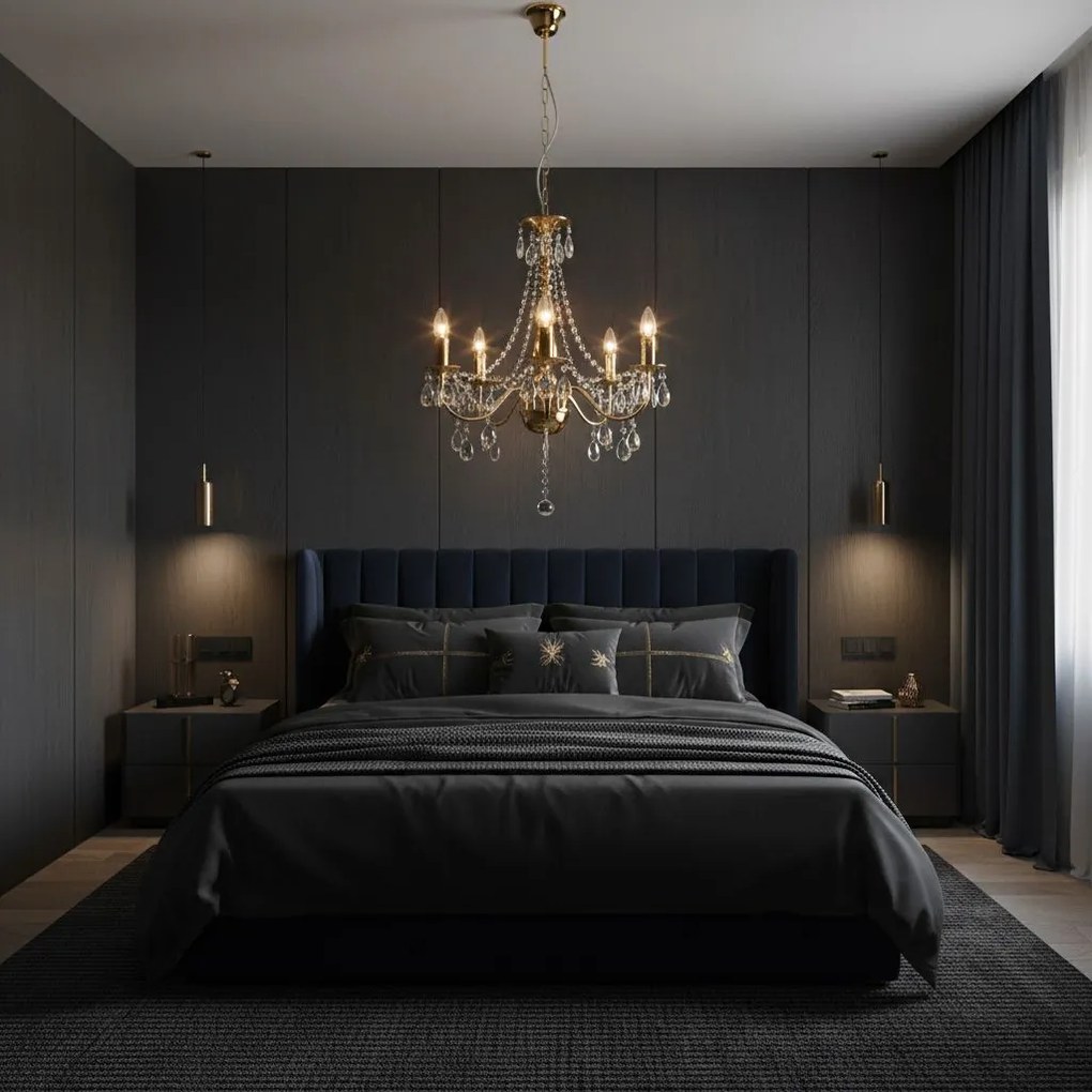 Toolight Toolight, stropné svietidlo 5xE14, EBT015-5CP, zlatá, OSW-01230