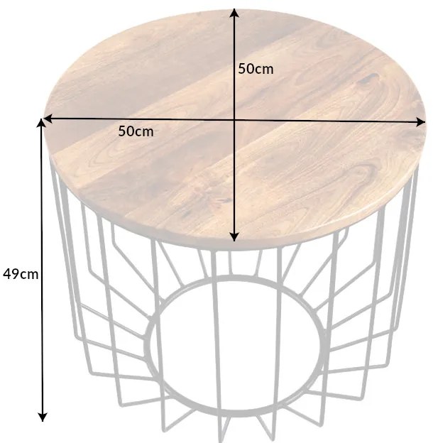 Konferenčný stolík Factory Loft 50cm mango natural