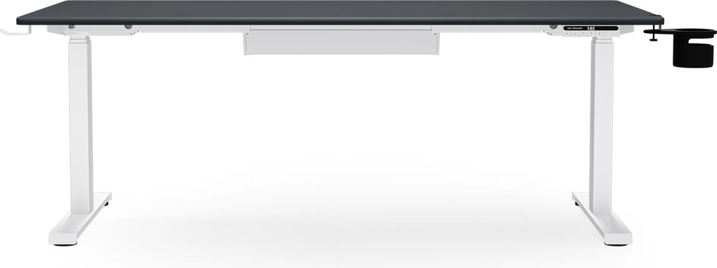 Elektrický stôl s nastaviteľnou výškou ergonomický bielo-antracitový,1600x800 mm: ARIA