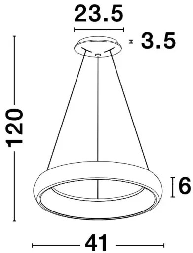 LED luster Albi 41 čierne