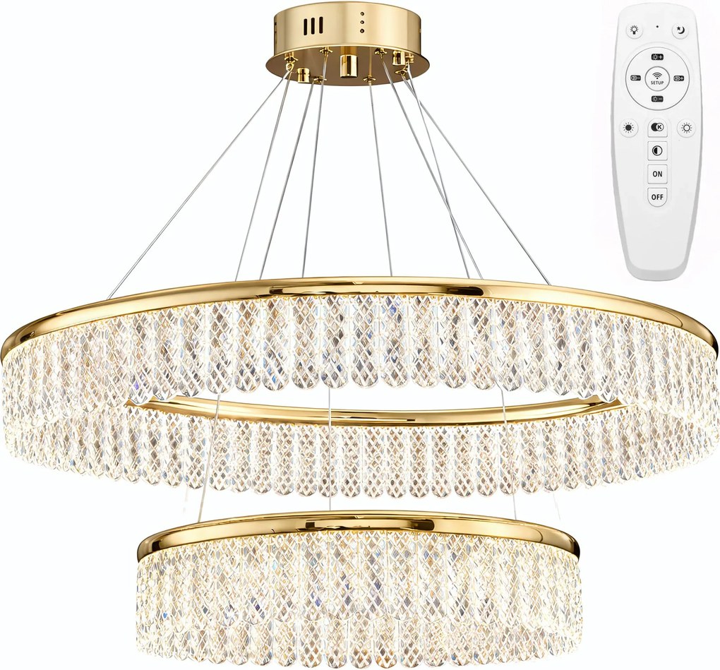 Toolight Toolight, LED stropné svietidlo, 72W, 3500lm, APP1750-CP, zlatá, OSW-04047