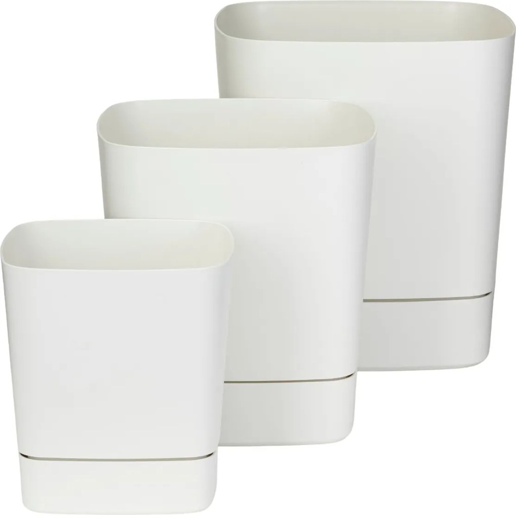 PLASTOVÝ KVETINÁČ CUBI 30X33 CM KRÉMOVÁ