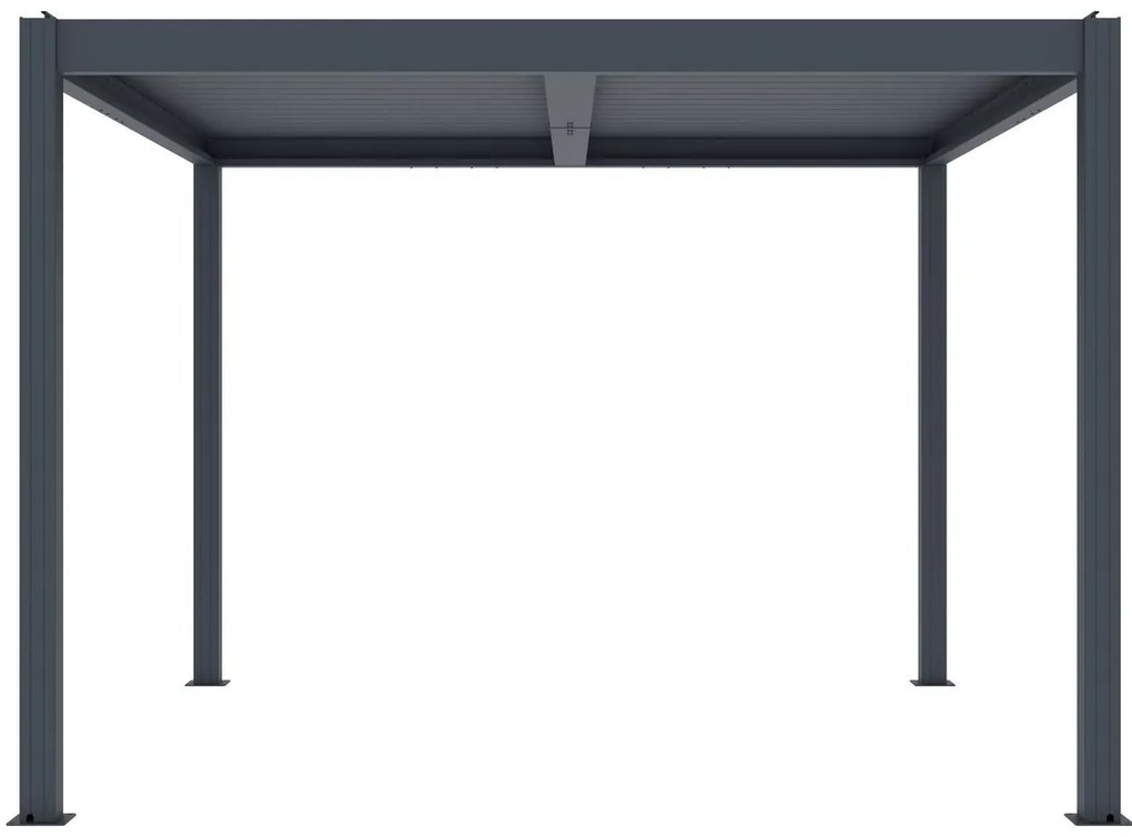 G21 Bioklimatická pergola Austin 3x3 m, antracitová hliníková