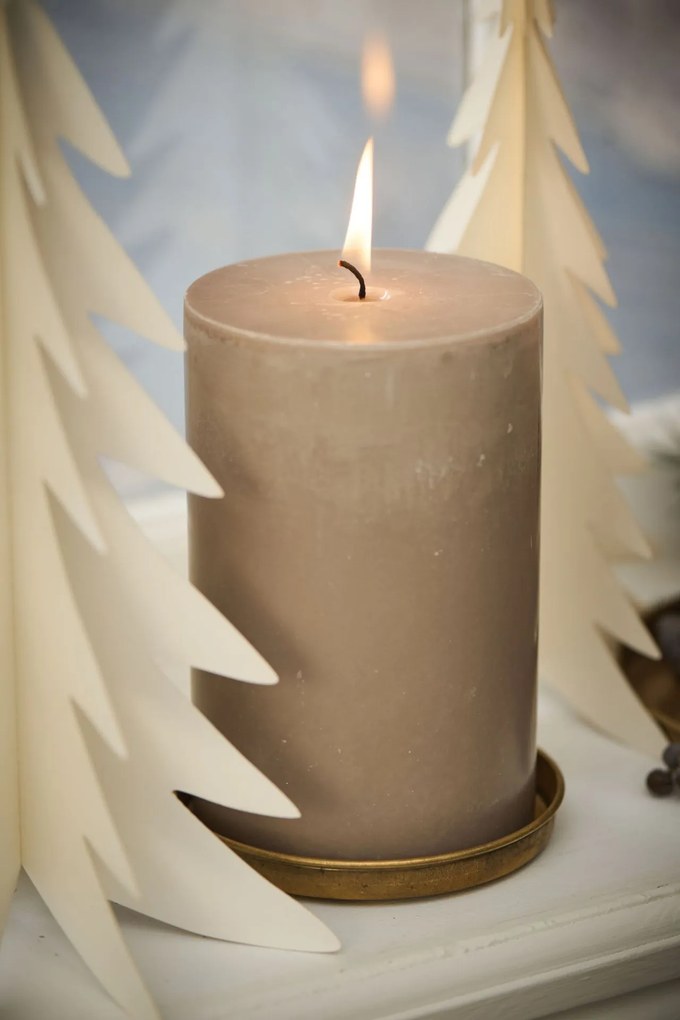 Ib Laursen Sviečka Church Rustic Linen 15 cm