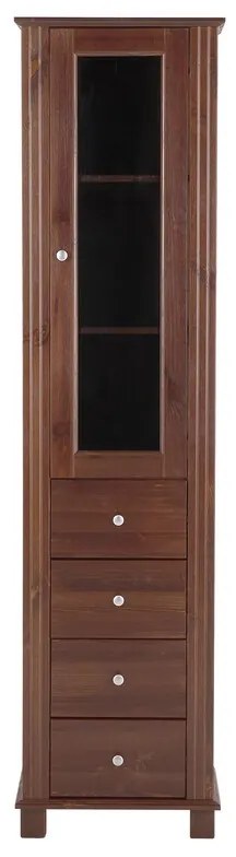 Kúpeľňová skrinka Retro 800 1D/4S hnedá borovica