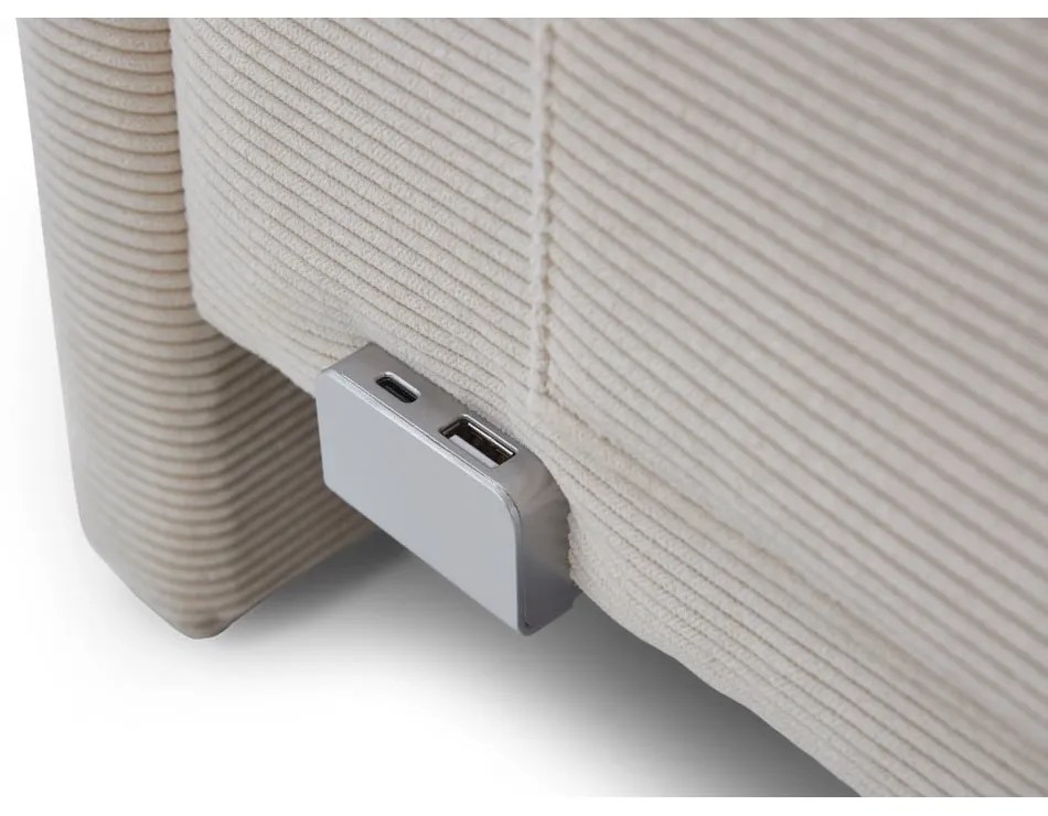 Béžová čalúnená detská posteľ bez roštu 140x200 cm Cool – Meise Möbel