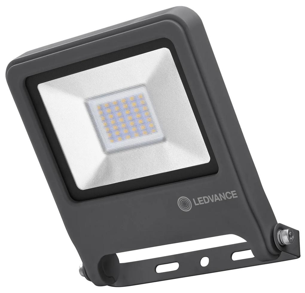 LEDVANCE Vonkajší LED nástenný reflektor ENDURA FLOOD, 30W, denná biela, IP65, sivý
