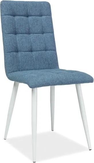 Najlacnejsinabytok OTTO čalúnená stolička, biela/modrá