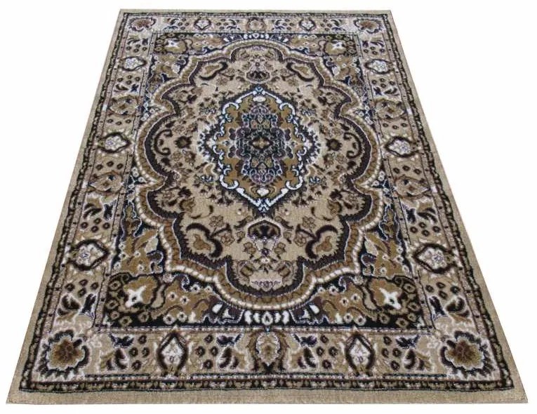 Hnedý koberec kusový s orientálnym vzorom Šírka: 250 cm | Dĺžka: 350 cm