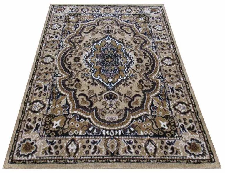 Hnedý koberec na chodbu v orientálnom štýle Šírka: 40 cm | Dĺžka: 60 cm