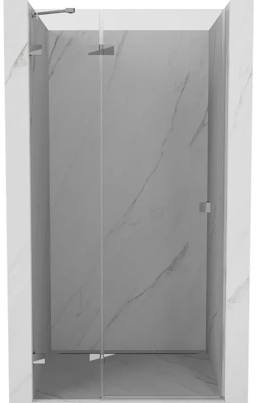 Mexen, Mexen Lunar ľavé otočné sprchové dvere 125 cm, transparentné, chróm - 834-125-000-01-00-L