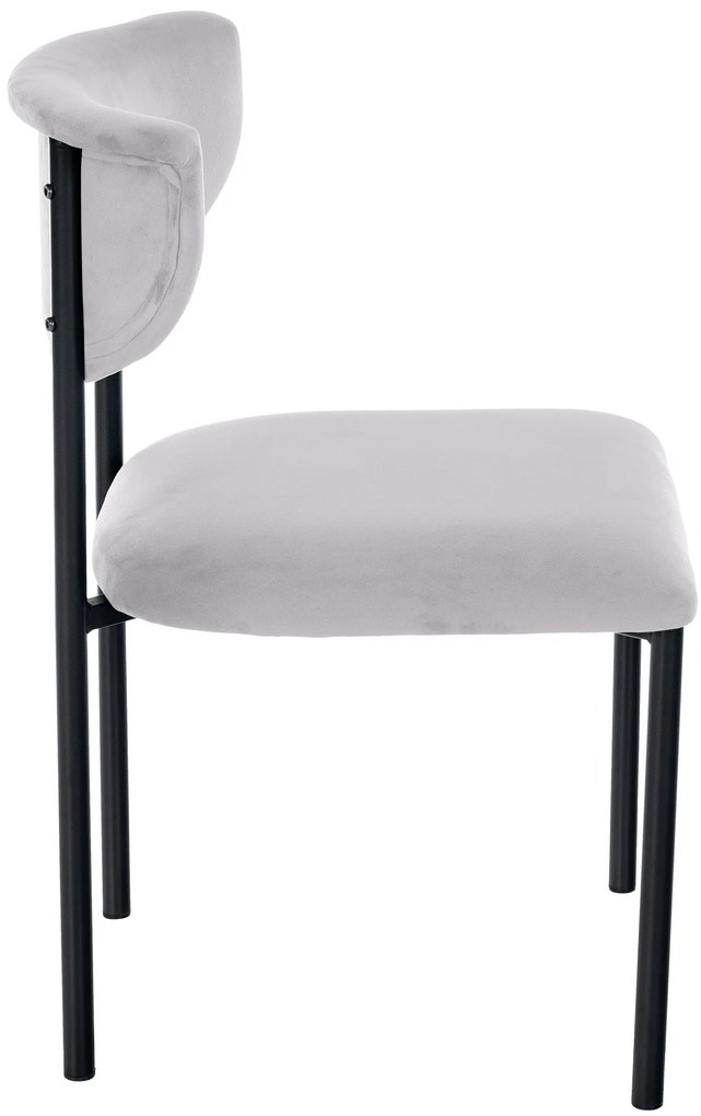 Stolička pre návštevy Gambell zamat - sivá