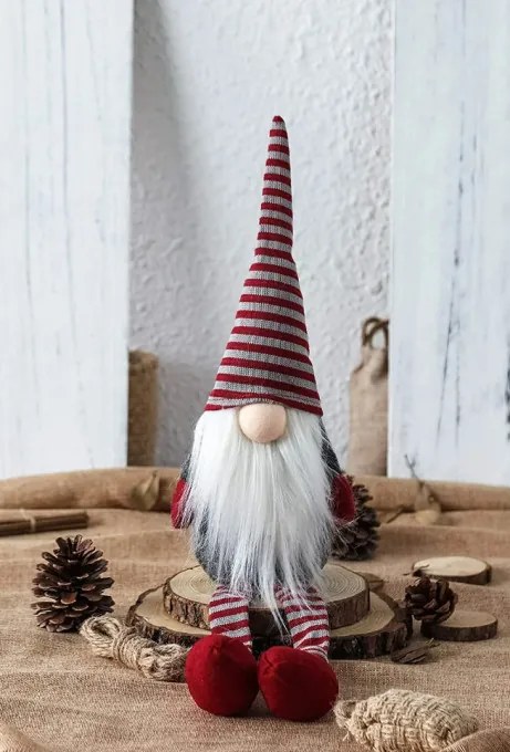 Vianočný škriatok YX063 sivý