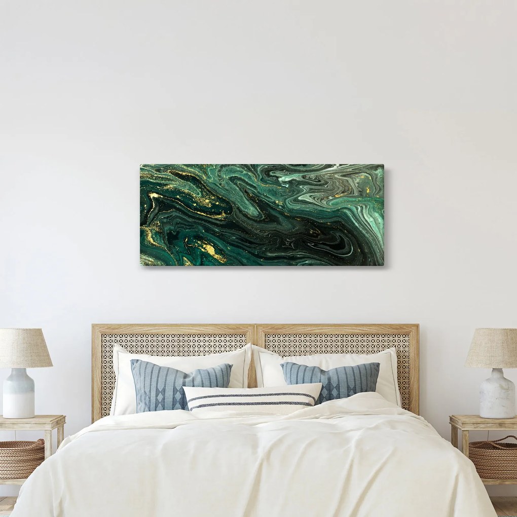 Obraz - Zelený mramor (120x50 cm)