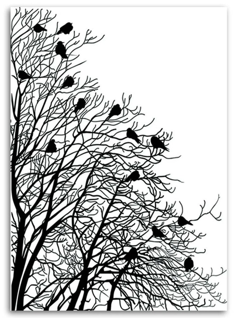 Gario Obraz na plátne Vtáky na vetvách Rozmery: 40 x 60 cm