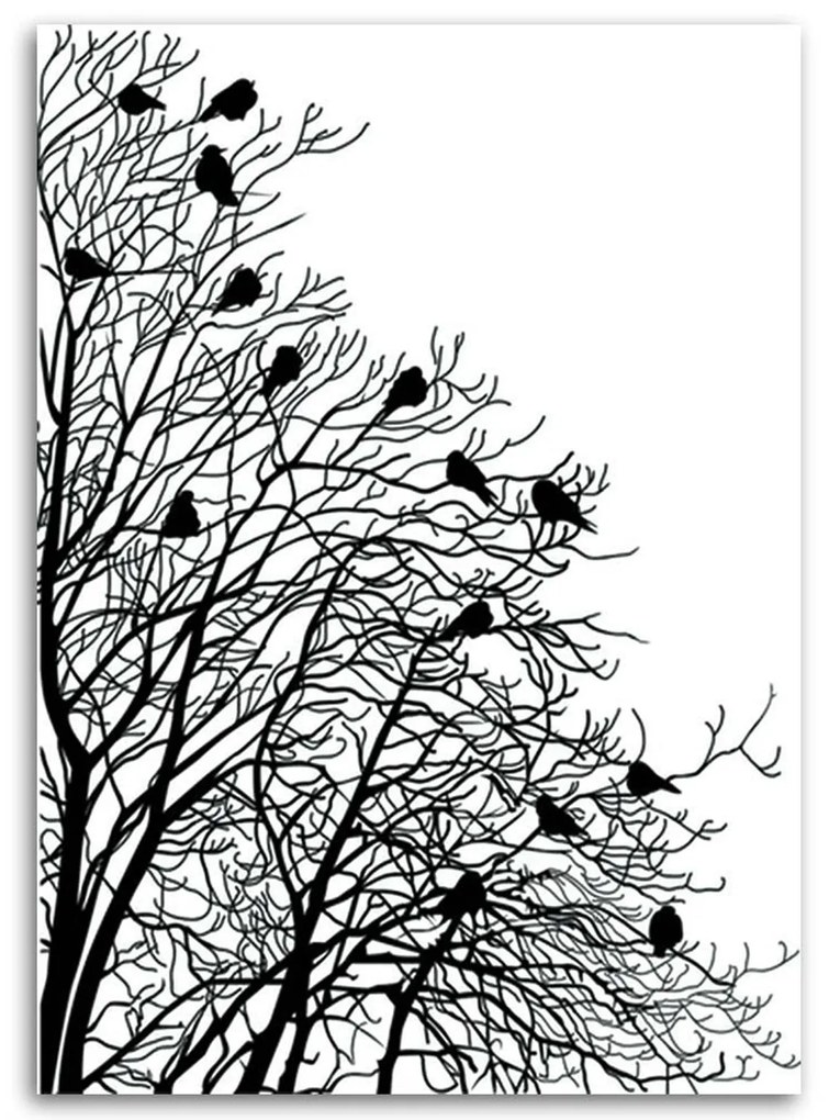 Gario Obraz na plátne Vtáky na vetvách Rozmery: 80 x 120 cm