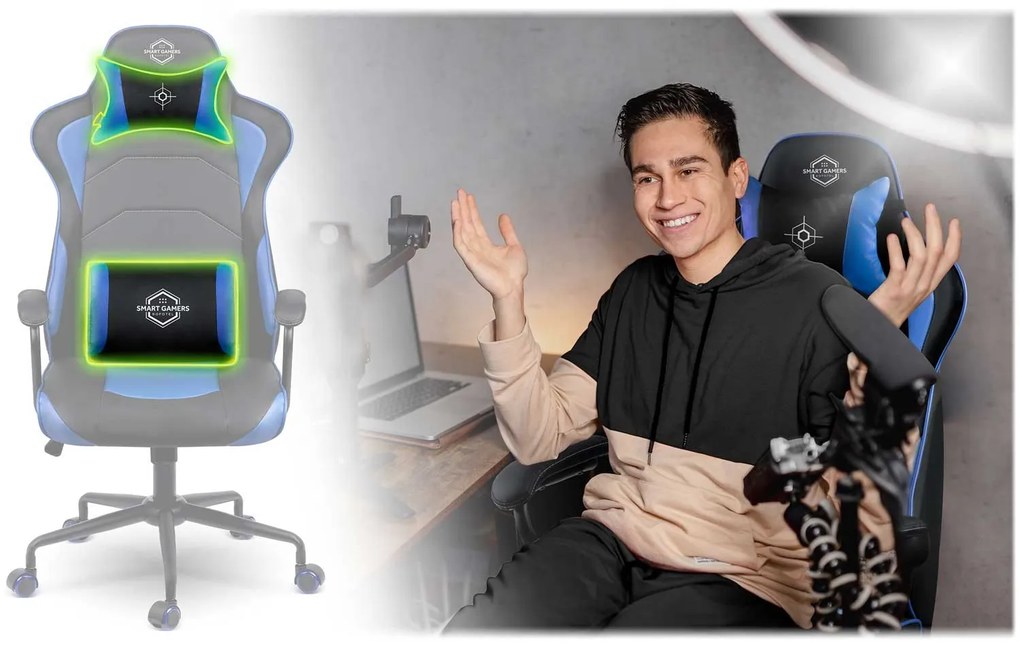 Herná stolička Sofotel Yasuo 2591 - modrá