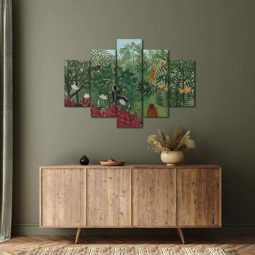 Obraz - Henri Rousseau, Tropical Forest with Monkeys, reprodukcia (150x105 cm)