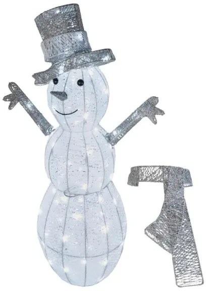 LED Vonkajšia vianočná dekorácia 80xLED/3,6W/230V IP44 82 cm snehuliak