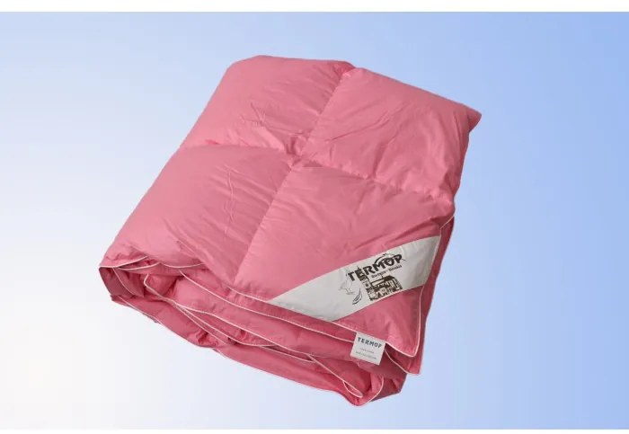 Termop paplón Premium 140x220 cm celoročný , ružový, perie/páper
