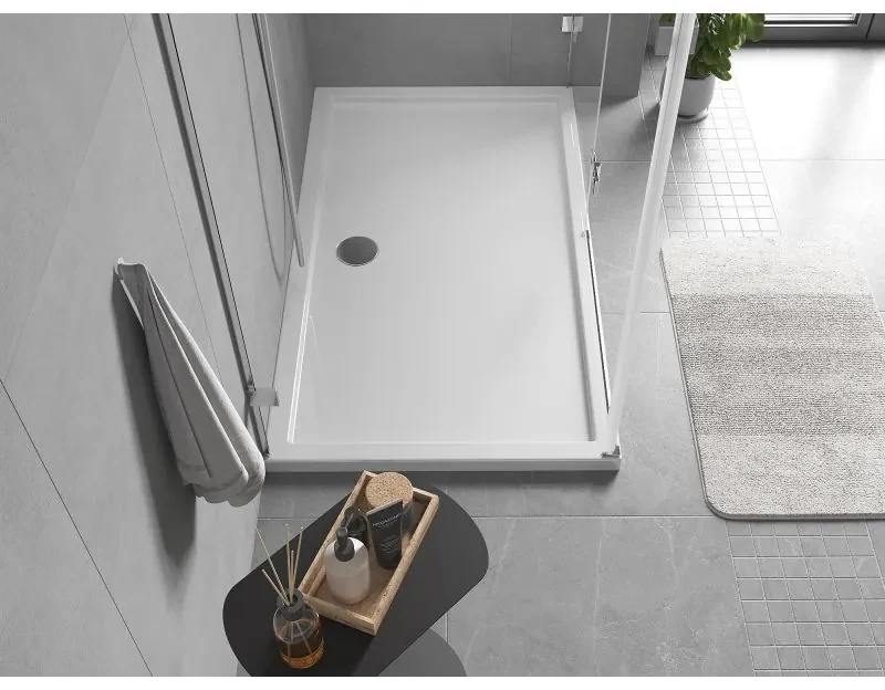 Mexen, Mexen Flow obdĺžniková sprchová vanička slim 70 x 160 cm, biely lesk - 46R107016