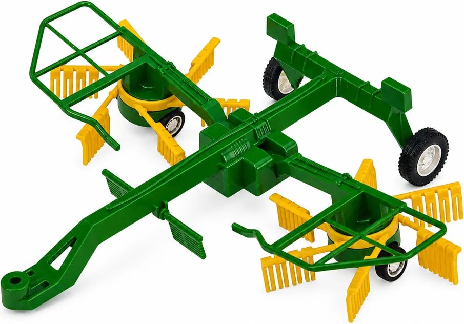LEAN Toys Poľnohospodársky traktor s hrabacou lištou, diaľkovo ovládaný RC, so svetlami, mierka 1:24