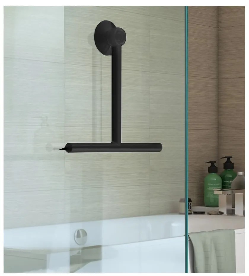 Čierna stierka s držiakom 22 cm Gedy Gummy – Sapho