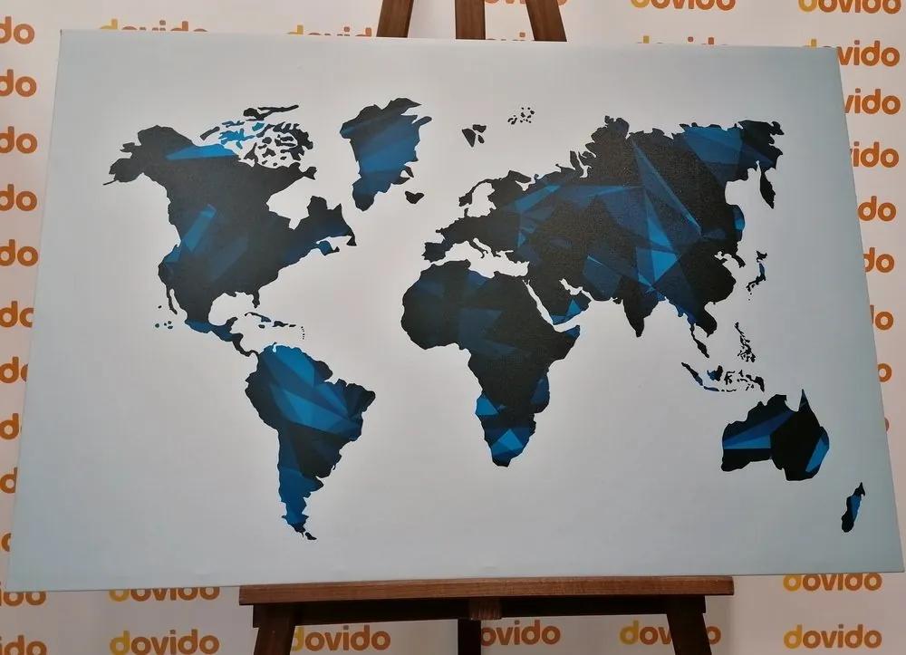 Obraz mapa sveta v dizajne vektorovej grafiky - 120x80
