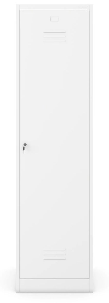 Kovová viacúčelová skriňa AGNES, 500 x 1850 x 500 mm, biela