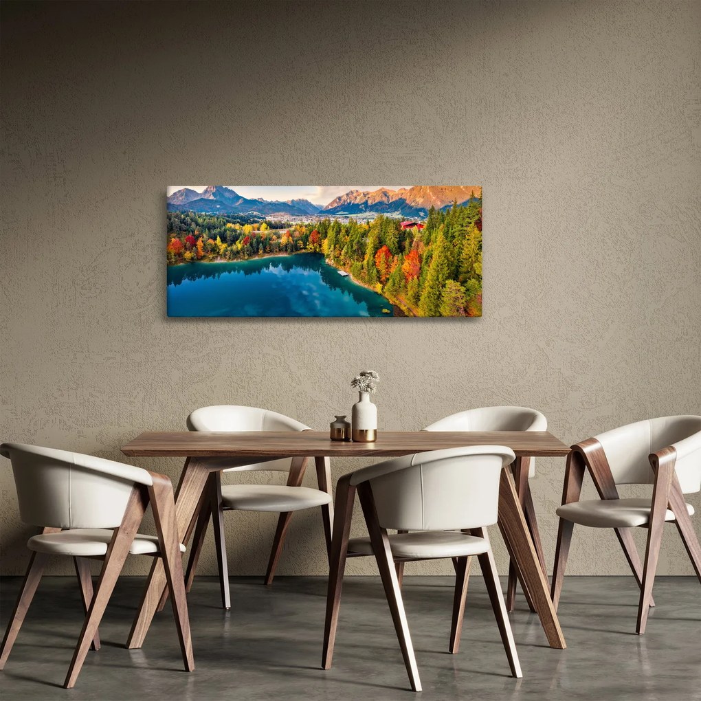 Obraz - Jazero Urisee, Rakúsko (120x50 cm)