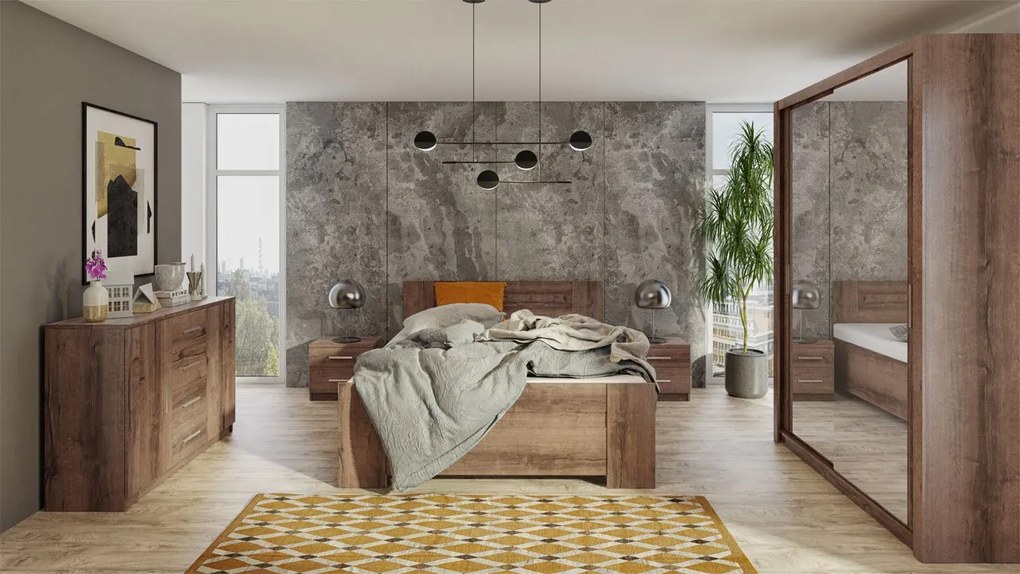 Spálňa Kler IV, Farby: biela / biely + ekokoža soft 017 pik