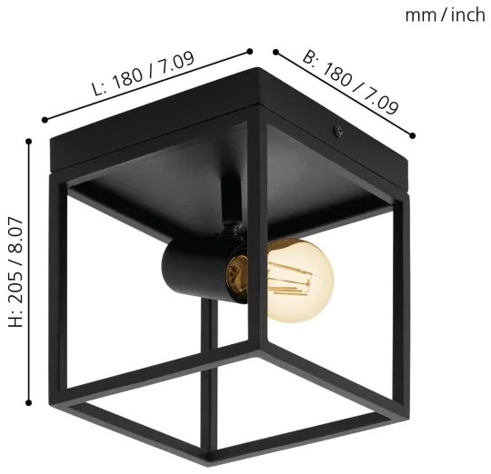 Eglo 98331 - Stropné svietidlo SILENTINA 1xE27/40W/230V